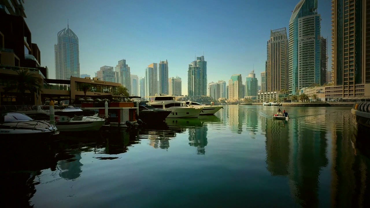 Dubai Marina at dusk