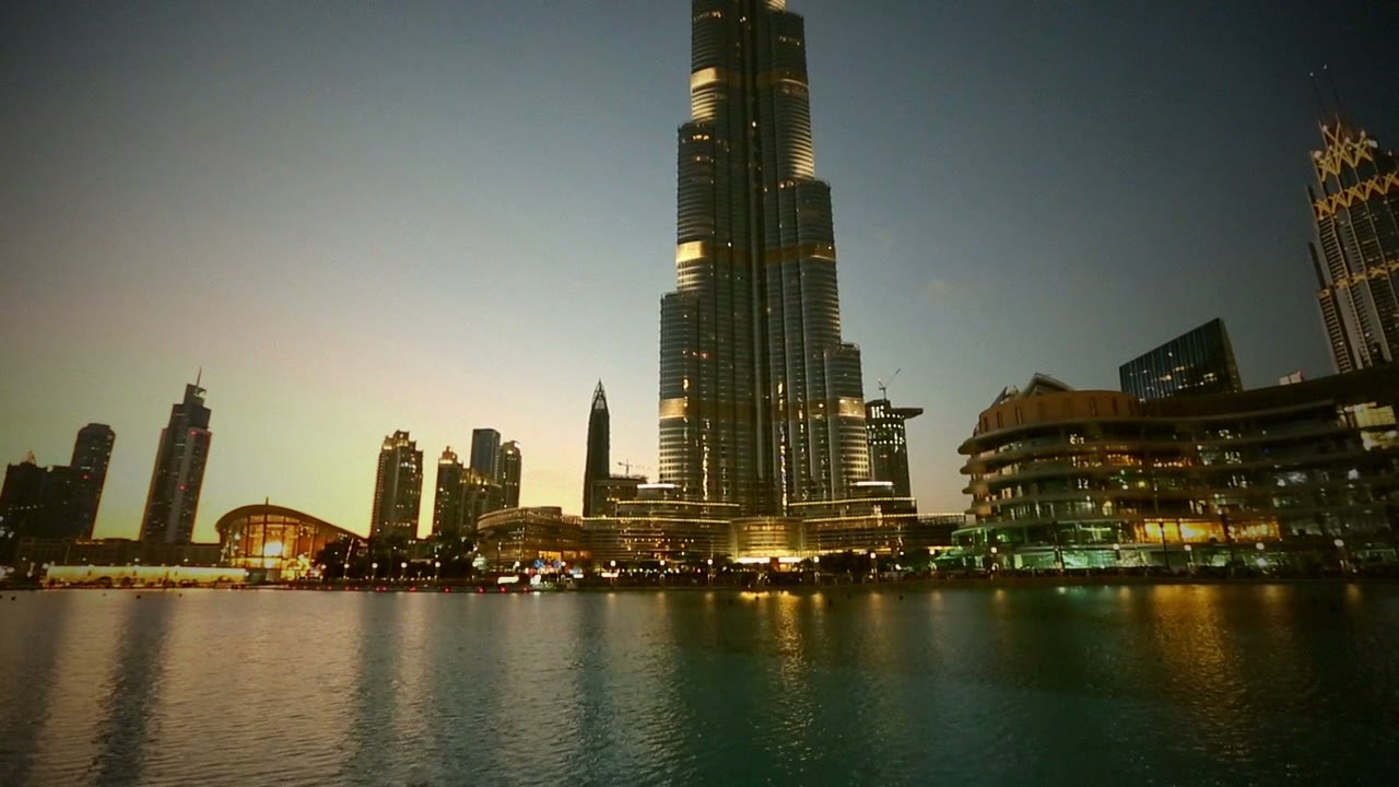 Burj Khalifa at dusk